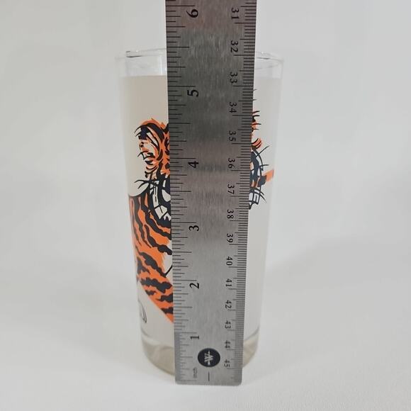 Vintage 1960s Esso Exxon Gas "Put A Tiger in Your Tank" Drinking Frosted Glass - Picture 4 of 4